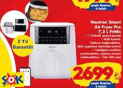 NEUTRON SMART AİR FRYER PRO 7,3 L FRİTÖZ